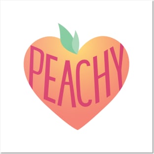 "PEACHY" Heart Posters and Art